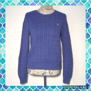 Ralph Lauren Cable Knit Periwinkle Preppy…